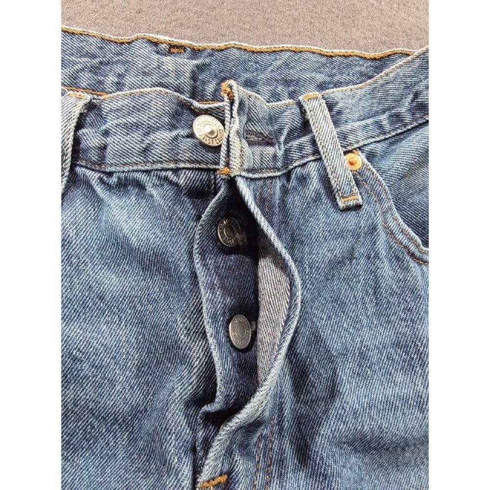 Vintage Y2K Levi's Y2K Jeans 501 Button Fly w26xL30 Blue A008463 - Picture 2 of 14